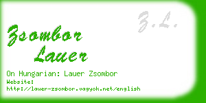 zsombor lauer business card